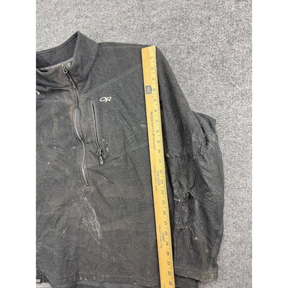 Outdoor Research 1/2 Zip Pullover Men's XL Gray Knit Zipped Pocket Mock Neck - Picture 5 of 16